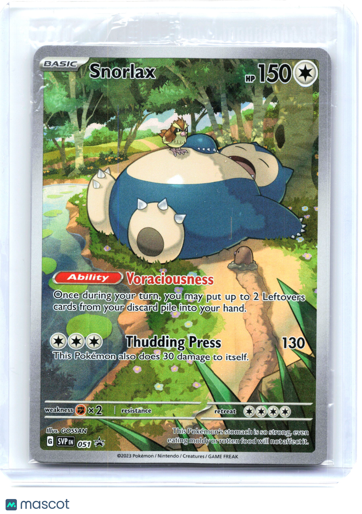2023 Pokemon—Snorlax #051 Scarlet & Violet Promo Cards—Black Star Promo (Sealed)