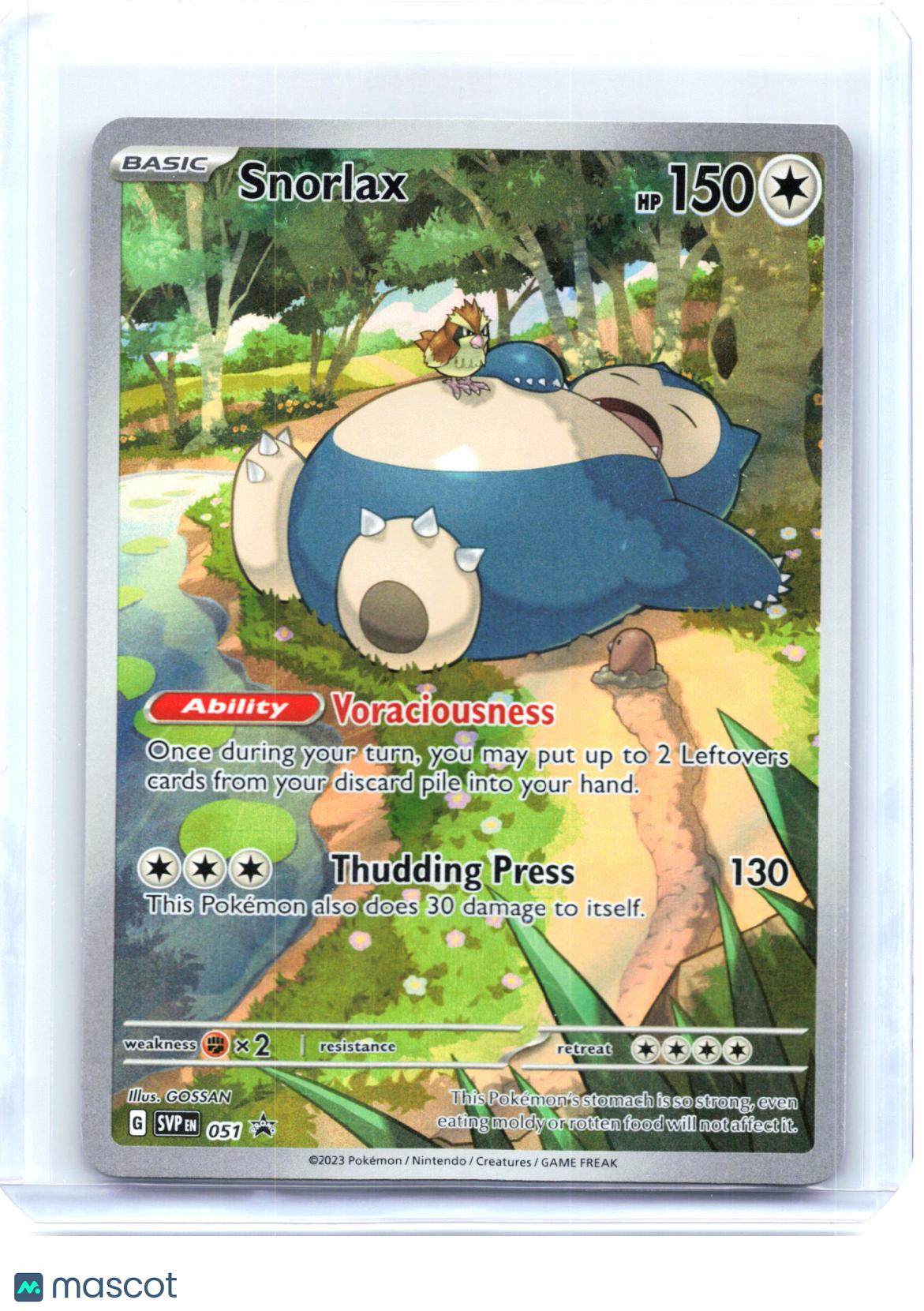 2023 Pokemon—Snorlax #051 Scarlet & Violet Promo Cards—Black Star Promo Holo[LP]