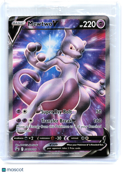 2022 Mewtwo V #SWSH229 Sword & Shield Promo Cards—Black Star Promo Holo (Sealed)