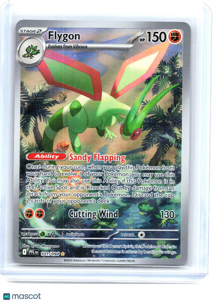 2025 Pokemon—Flygon #101/94 Phantasmal Flames—Illustration Rare Holo