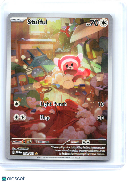 2025 Pokemon—Stufful #154/132 Mega Evolution—Illustration Rare Holo