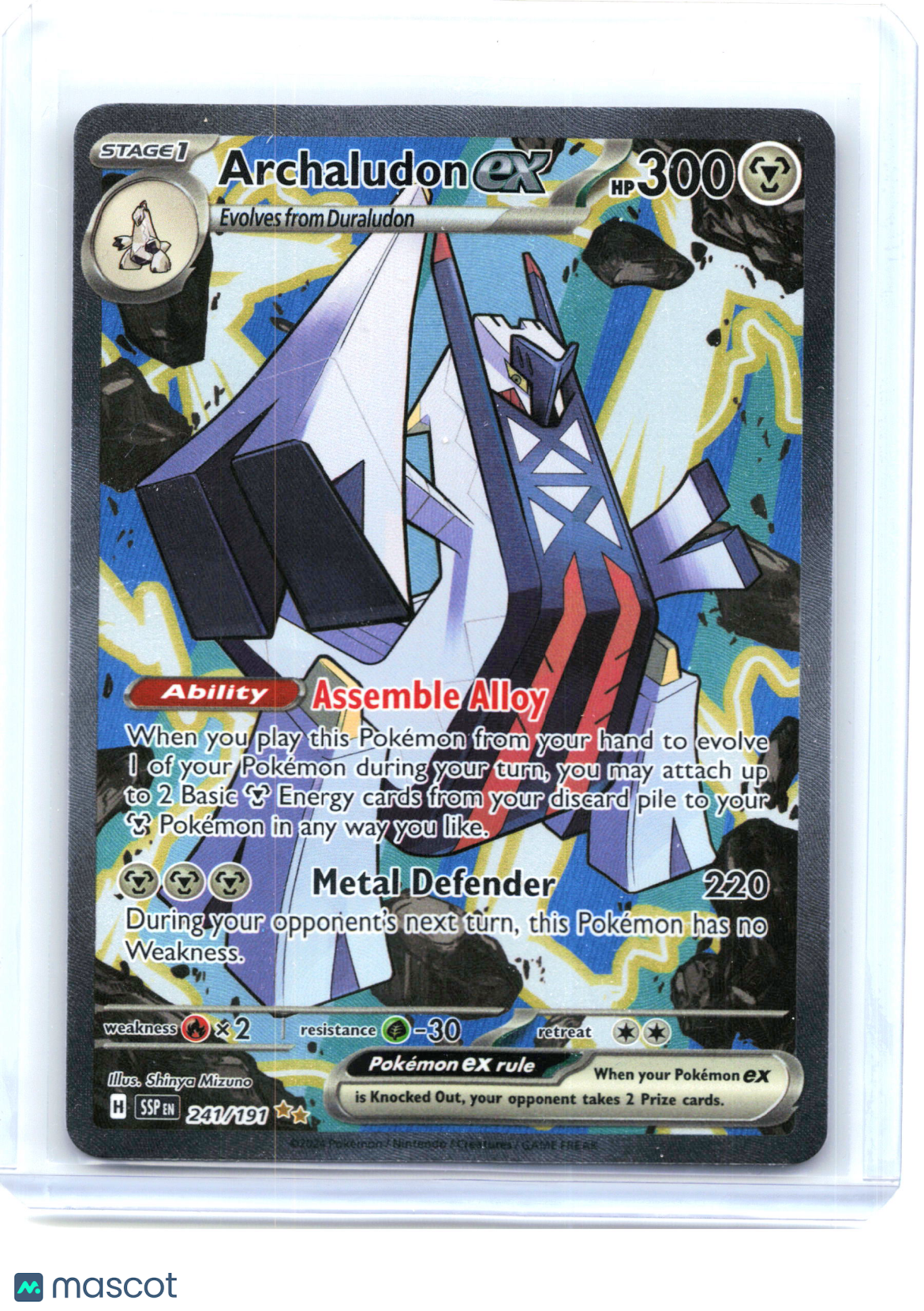 2024 Pokemon—Archaludon ex 241/191 Surging Sparks—Special Illustration Rare Holo