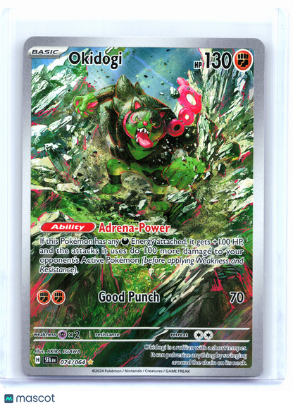 2024 Pokemon—Okidogi #74 Shrouded Fable—Illustration Rare Holo