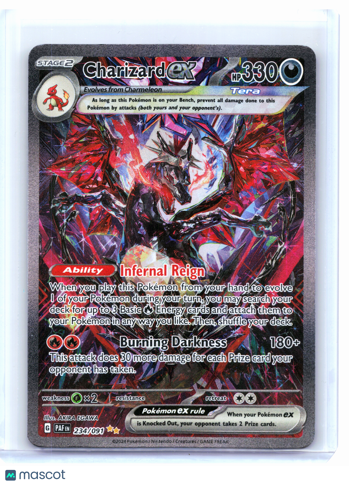 2024 Pokemon—Charizard ex #234 Paldean Fates—Special Illustration Rare Holo