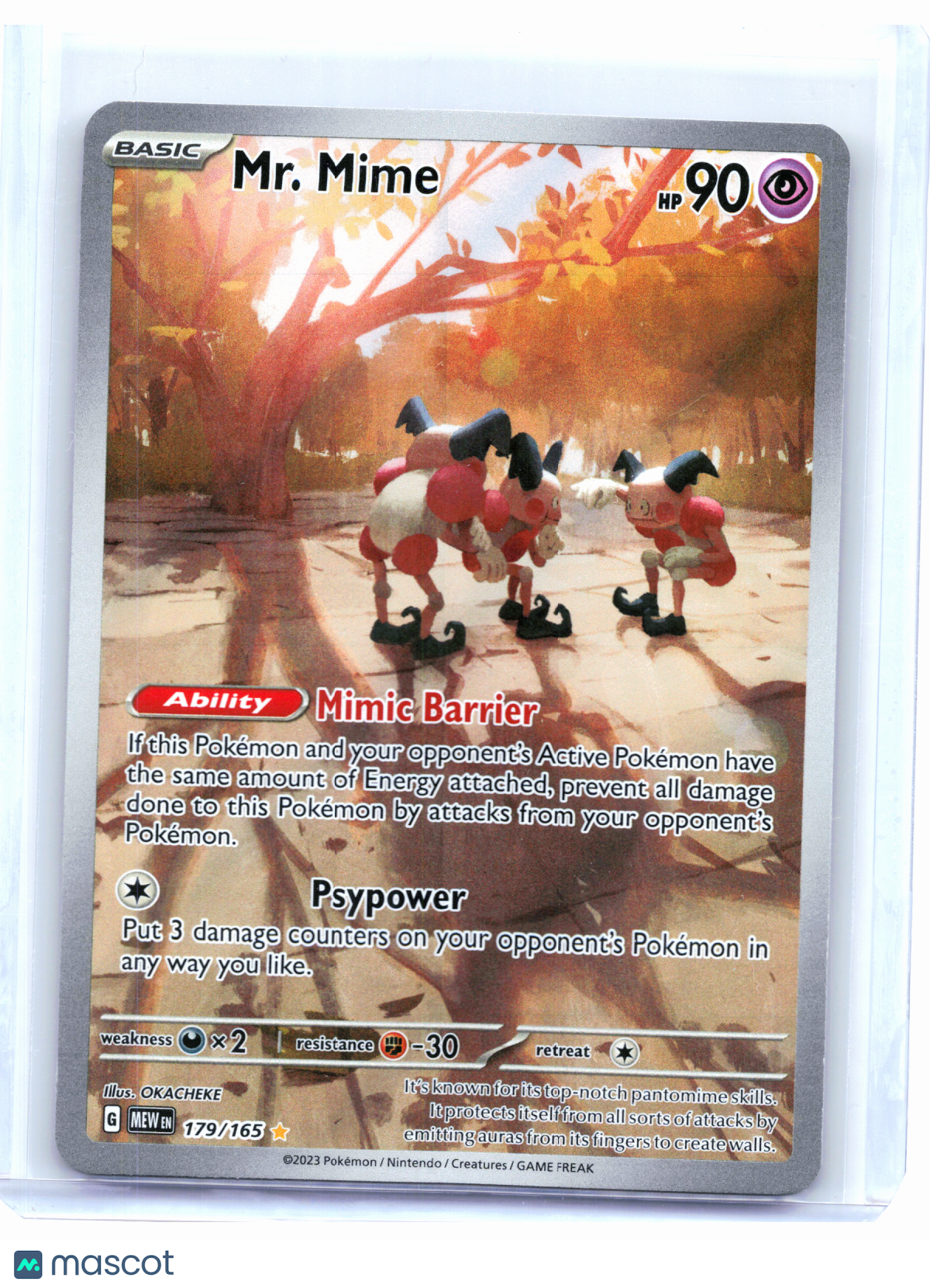 2023 Pokemon—Mr. Mime #179 Scarlet & Violet 151—Illustration Rare Holo