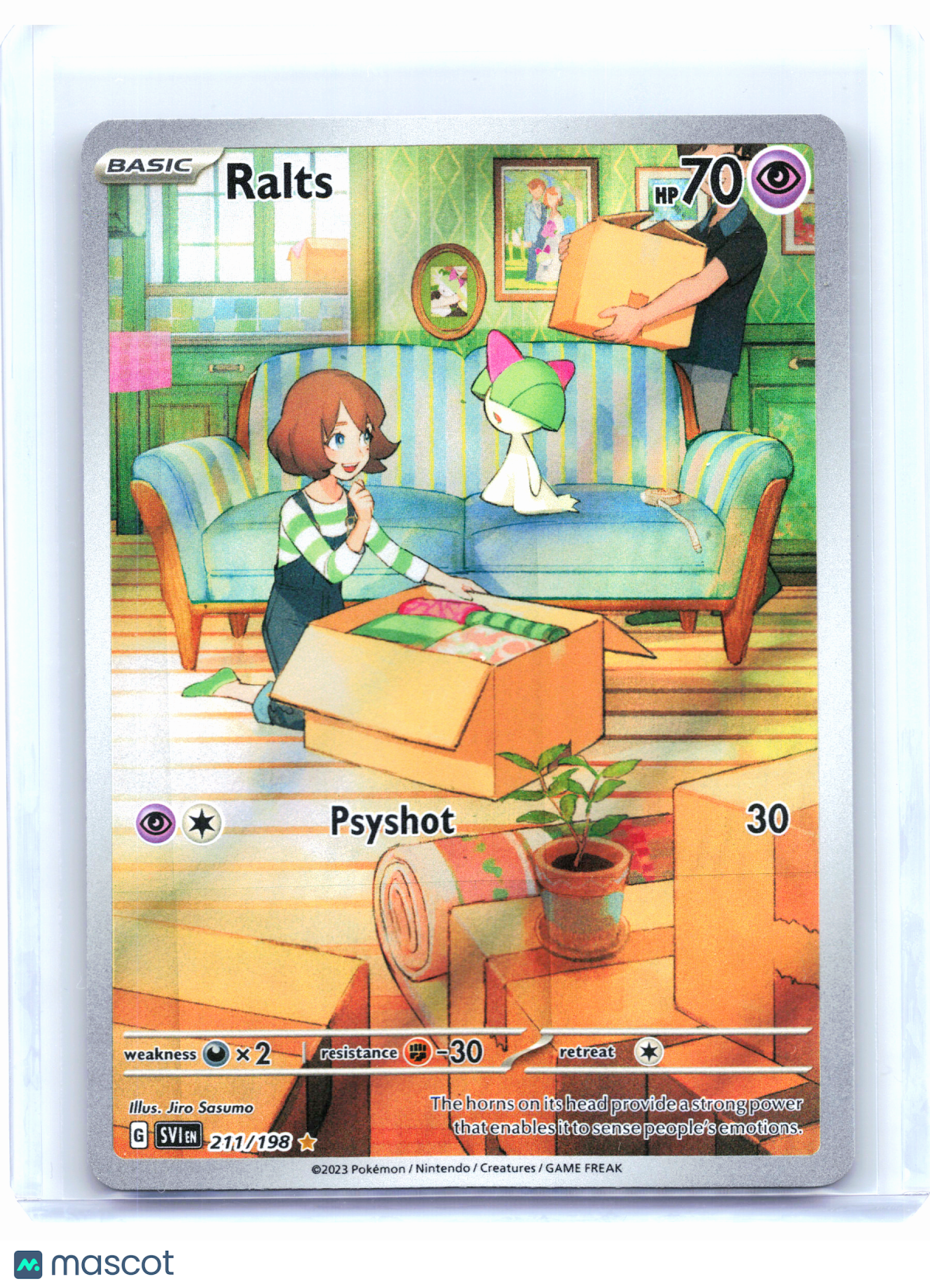 2023 Pokemon—Ralts #211 Scarlet & Violet—Illustration Rare Holo [Lightly Played]