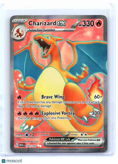 2023 Pokemon—Charizard ex #183 Scarlet & Violet 151—Ultra Rare Holo [LP]