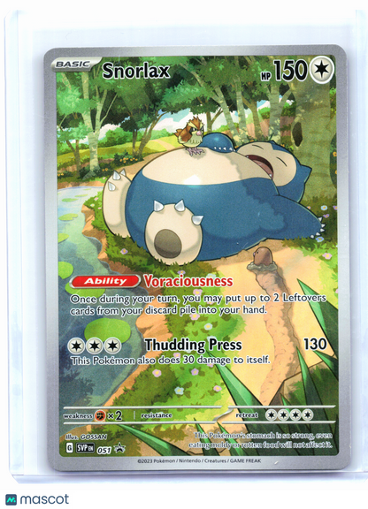 2023 Pokemon—Snorlax #051 Scarlet & Violet 151—Black Star Promo Holo [LP]