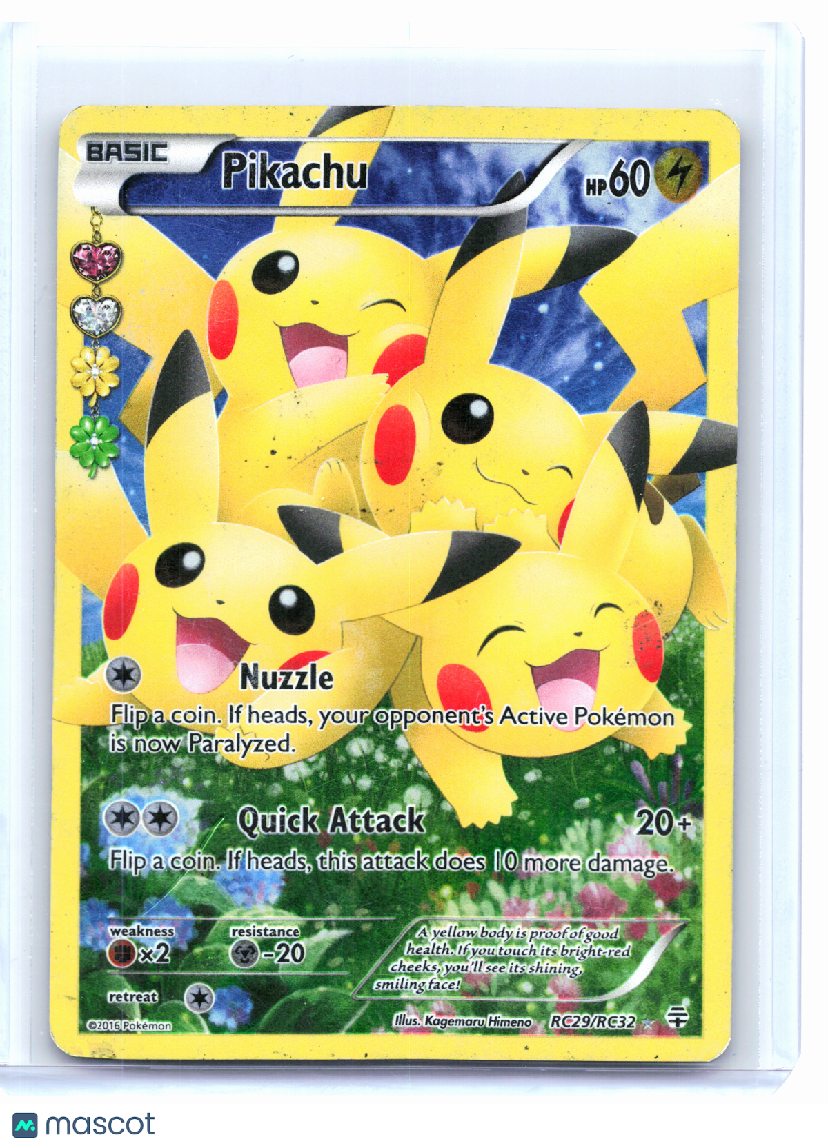 2016 Pokemon—Pikachu #RC29 Generations: Radiant Collection—UR Holo [Damaged]