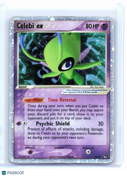 2005 Pokemon—Celebi ex #17 POP Series 2—Ultra Rare Holo [Damaged]