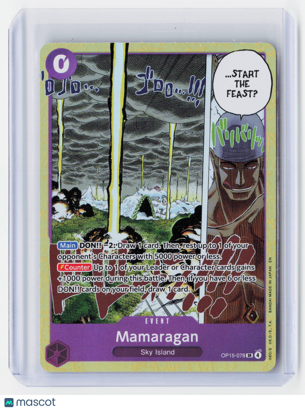2026 One Piece Card Game—Mamaragan #OP15-078 Adventure on Kami's Island—SR Holo