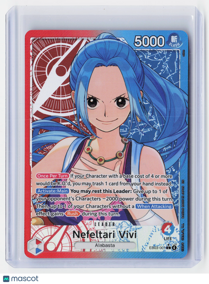 2026 One Piece TCG—Nefeltari Vivi #EB03-001 Heroines Edition—Holo Leader