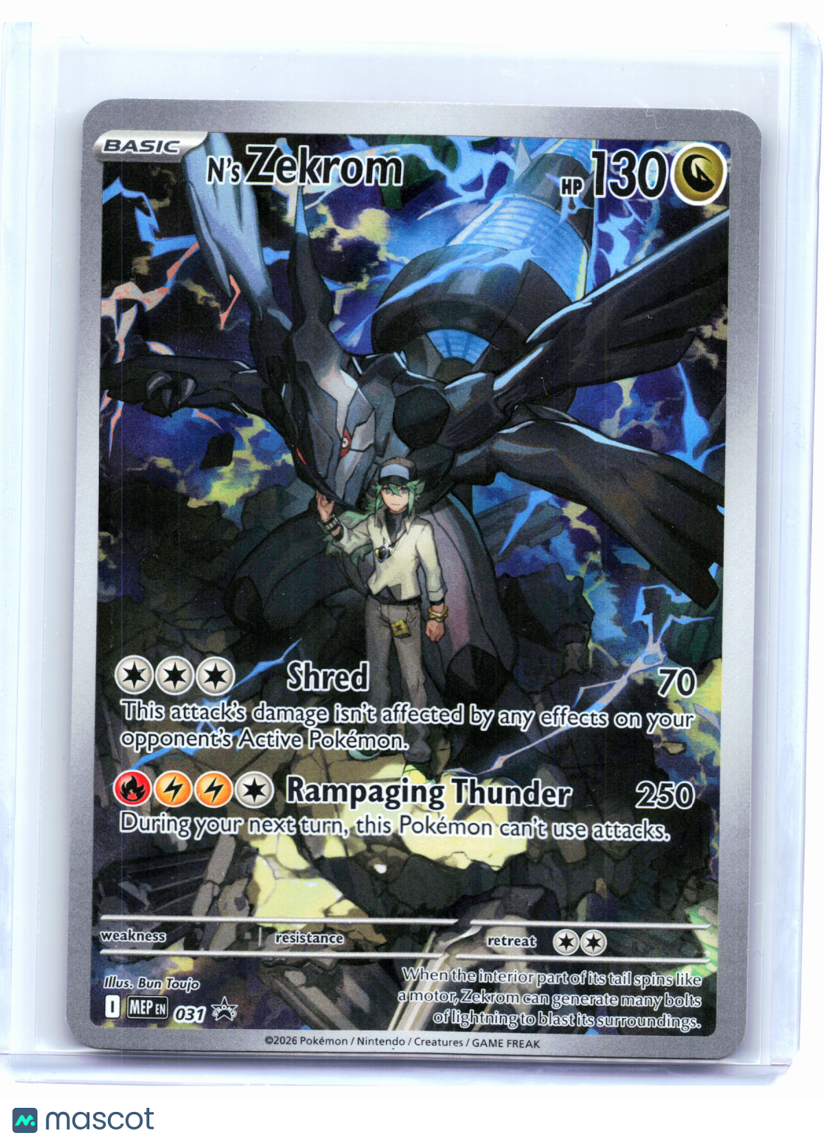 2026 Pokemon—N'S Zekrom #031 Mega Evolution Promo—Black Star Promo Holo [LP]