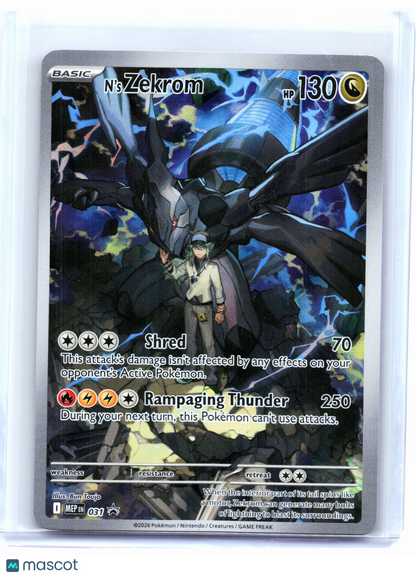 2026 Pokemon—N'S Zekrom #031 Mega Evolution Promo—Black Star Promo Holo [LP]