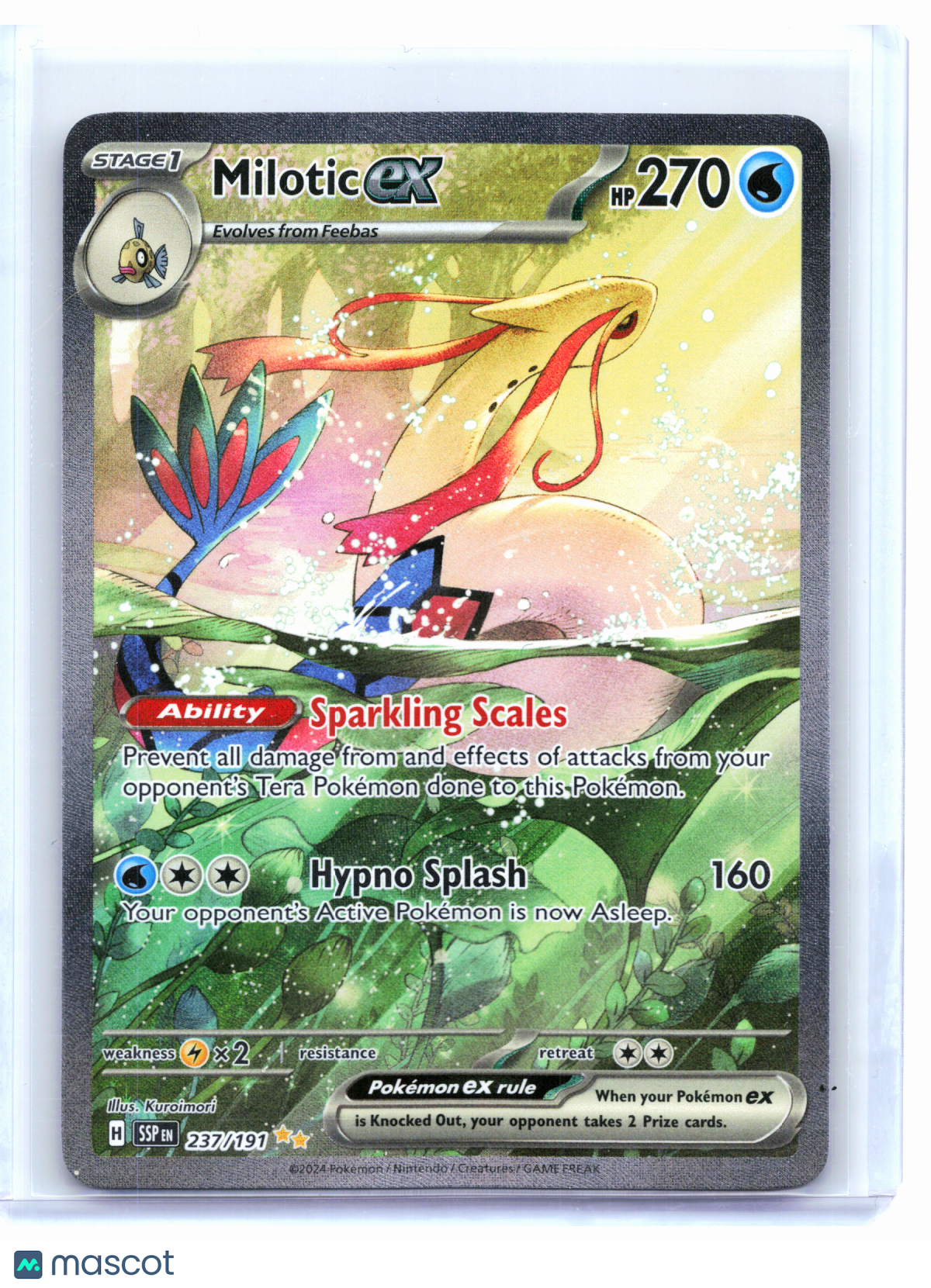 2024 Pokemon—Milotic ex #237 Surging Sparks—Special Illustration Rare Holo