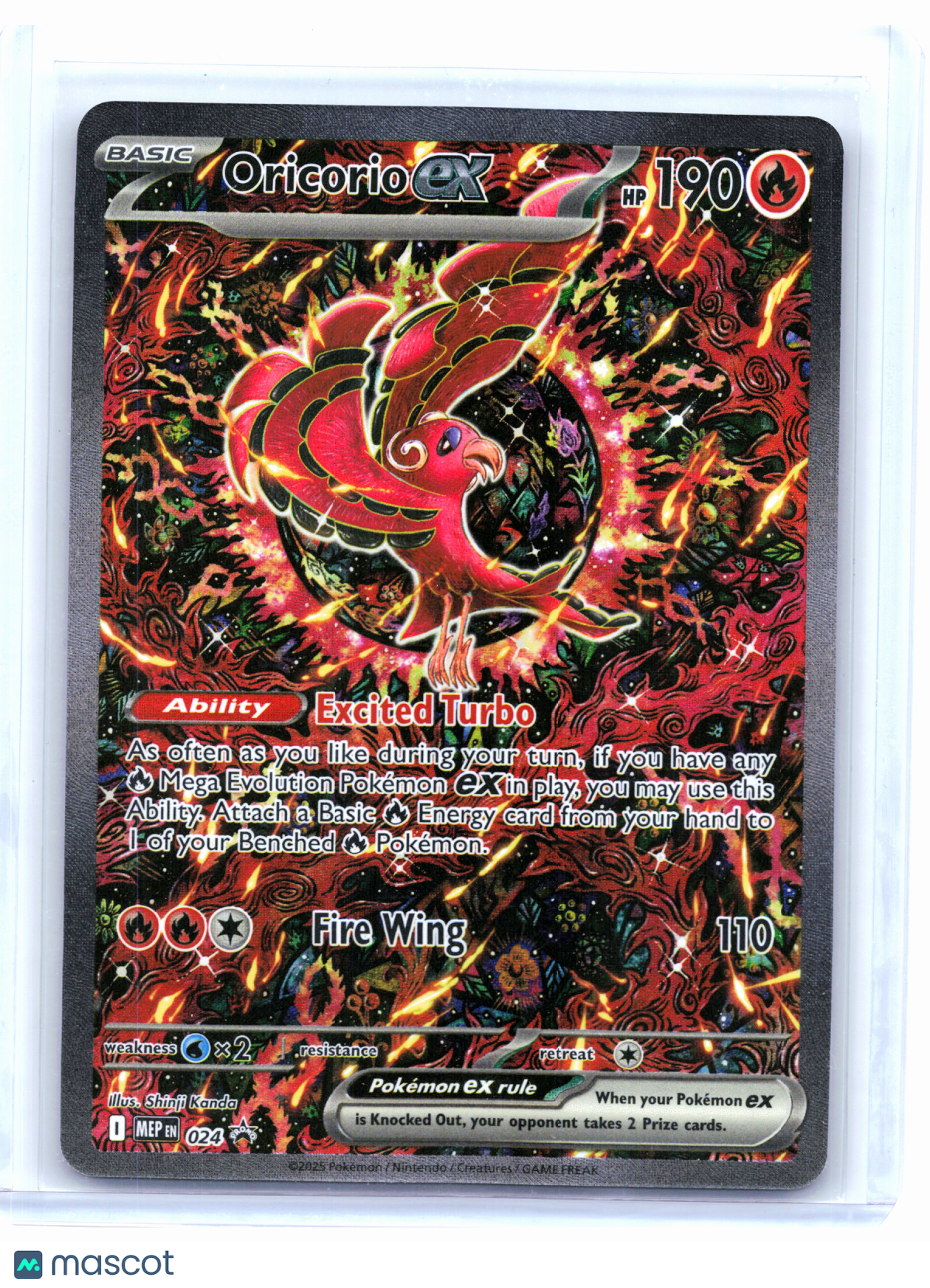 2025 Pokemon—Oricorio ex #024 Mega Evolution Promo—Black Star Promo Holo