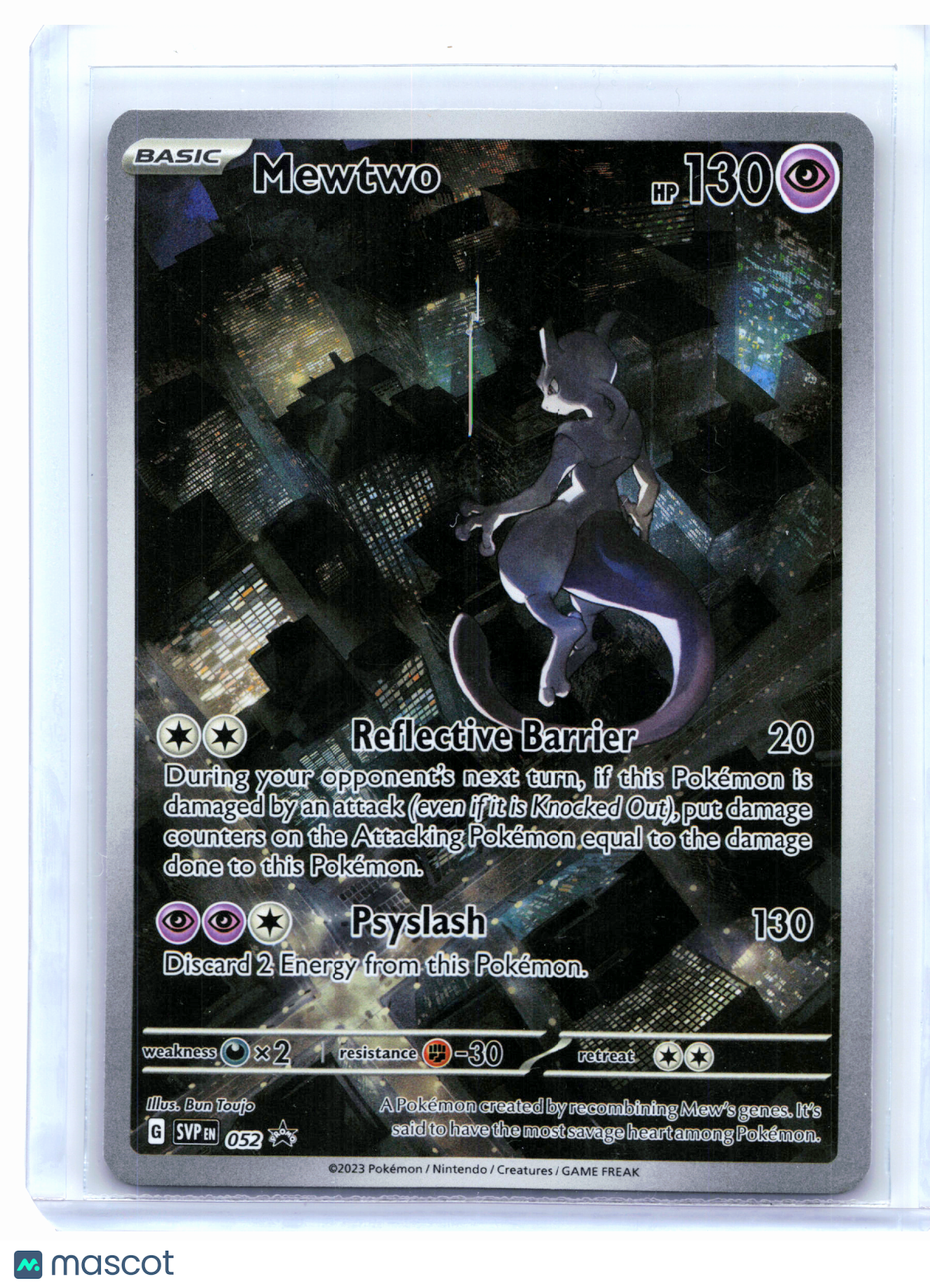 2023 Pokemon—Mewtwo #052 Scarlet & Violet Promo Cards—Black Star Promo Holo