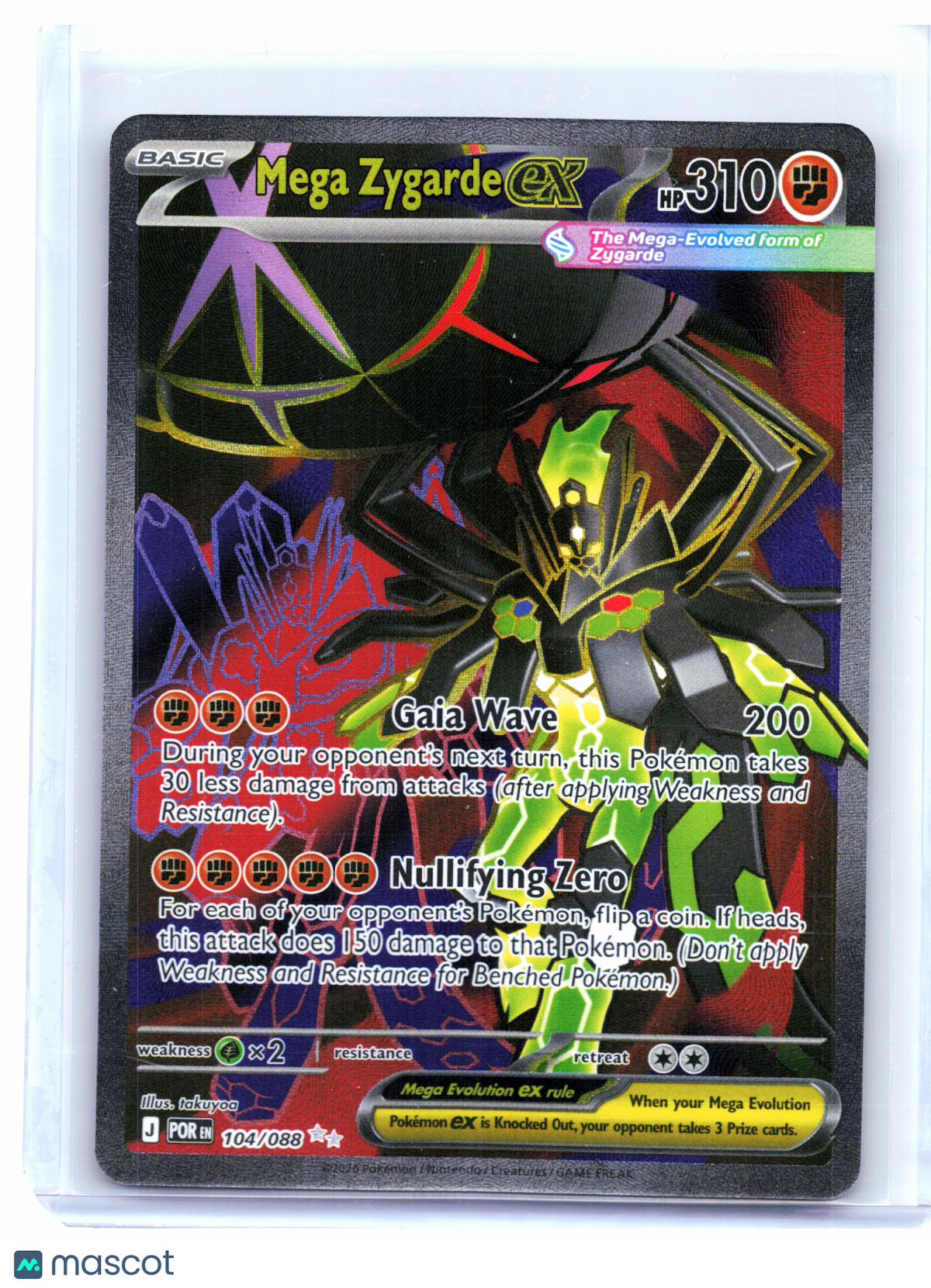 2026 Pokemon—Mega Zygarde ex #104 Perfect Order—Ultra Rare Holo
