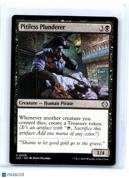 2023 Magic: The Gathering—Pitiless Plunderer #0208 LCC—Uncommon Nonfoil