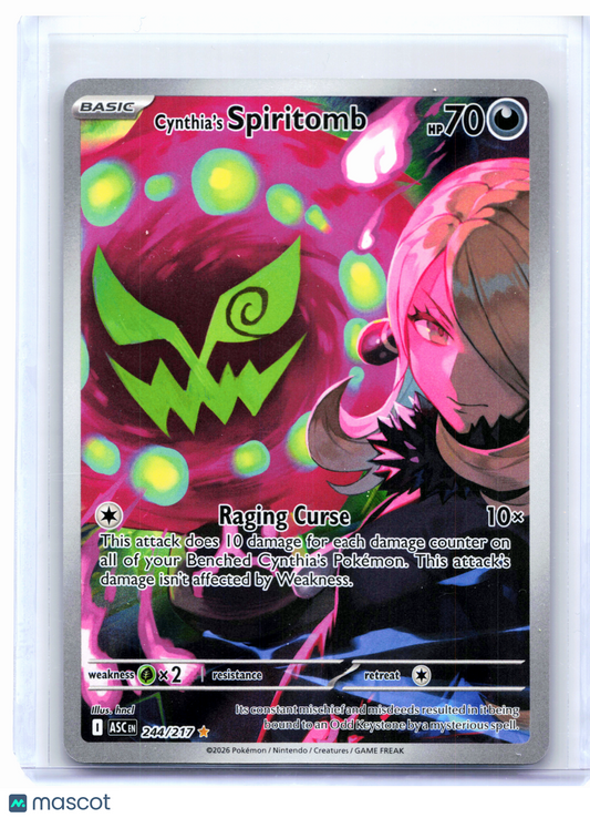 2026 Pokemon—Cynthia's Spiritomb #244/217 Ascended Heroes—Illustration Rare Holo