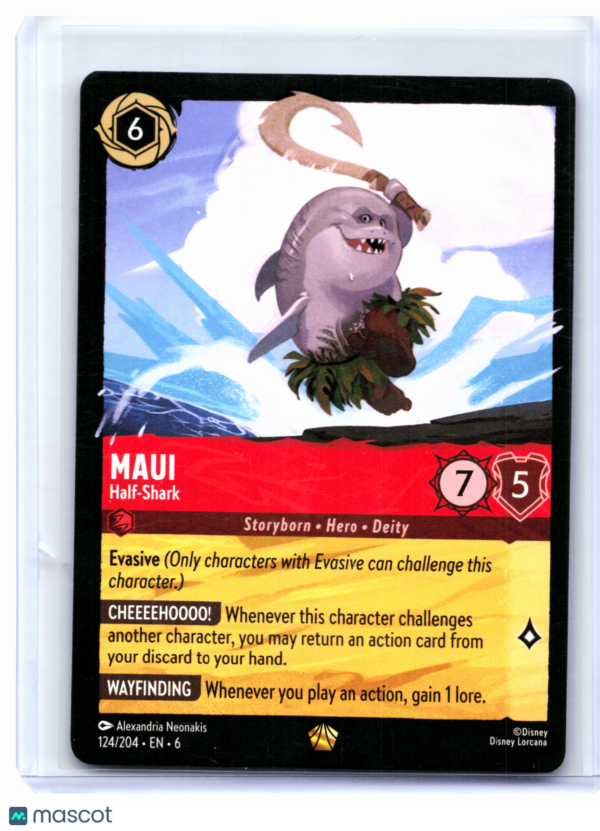 2024 Disney Lorcana—Maui - Half-Shark #124/204 Azurite Sea—Legendary Nonfoil