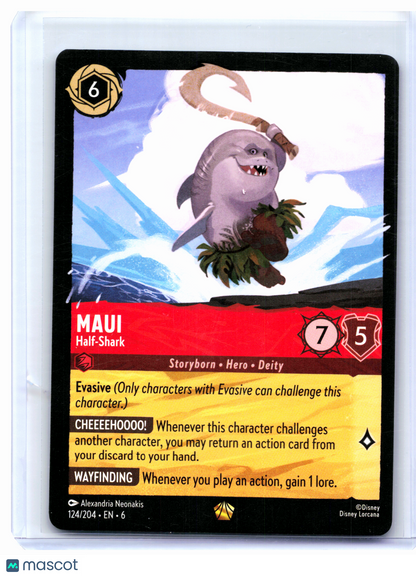 2024 Disney Lorcana—Maui - Half-Shark #124/204 Azurite Sea—Legendary Nonfoil