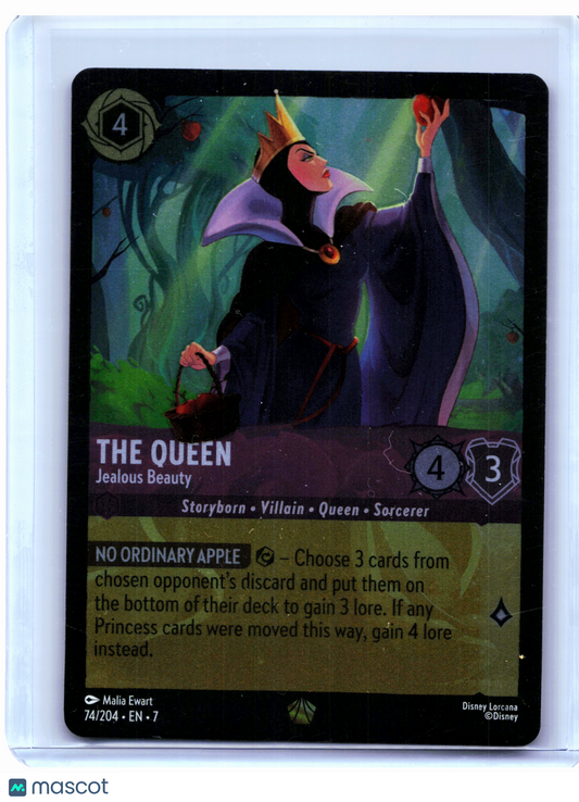 2025 Lorcana—The Queen - Jealous Beauty #74/204 Archazia's Island—Legendary Foil
