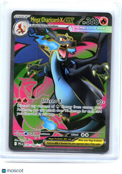 2025 Pokemon—Mega Charizard X ex #109/94 Phantasmal Flames—Ultra Rare Holo