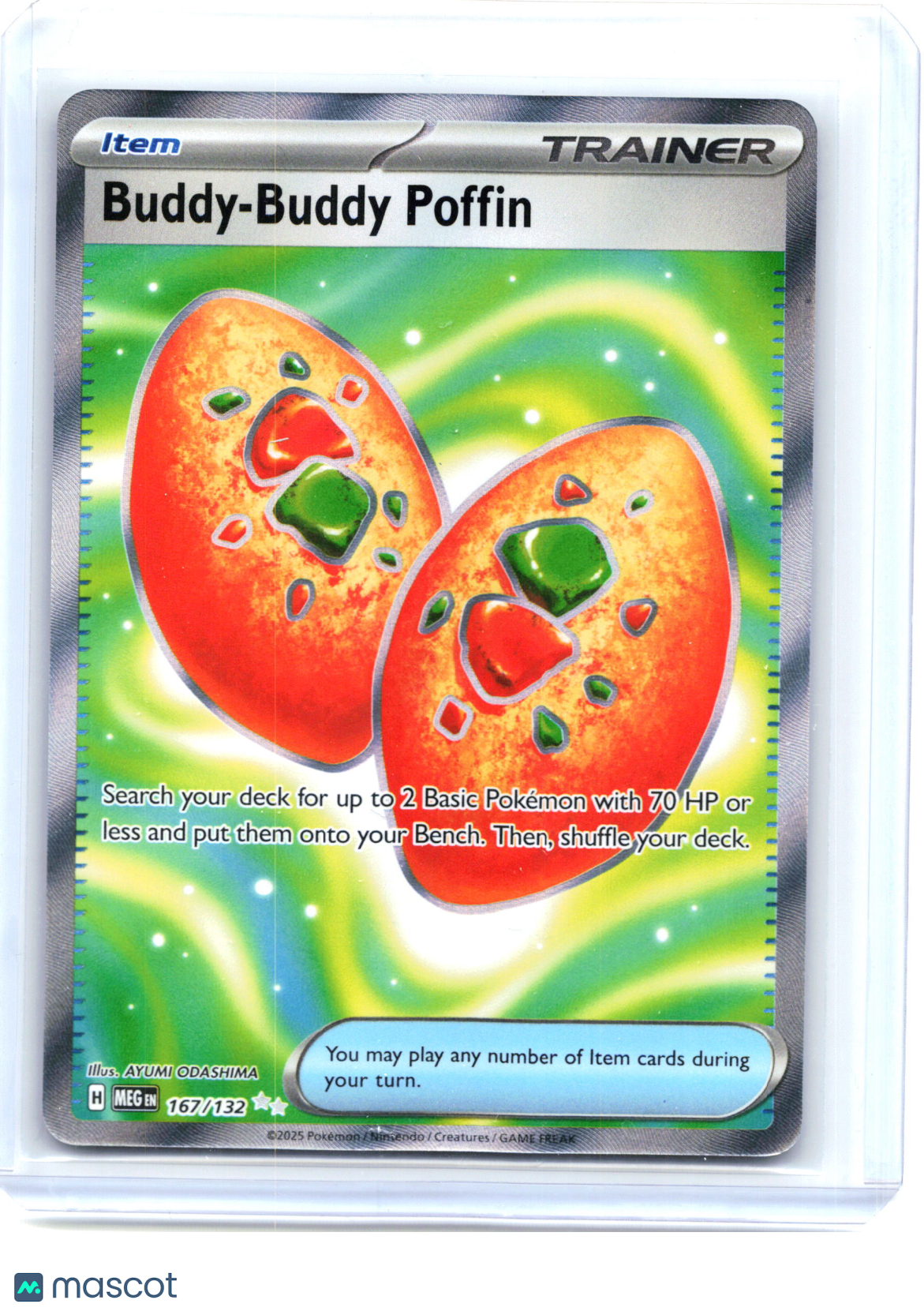 2025 Pokemon—Buddy-Buddy Poffin #167/132 Mega Evolution—Ultra Rare Holo
