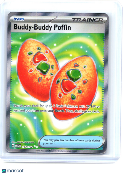 2025 Pokemon—Buddy-Buddy Poffin #167/132 Mega Evolution—Ultra Rare Holo