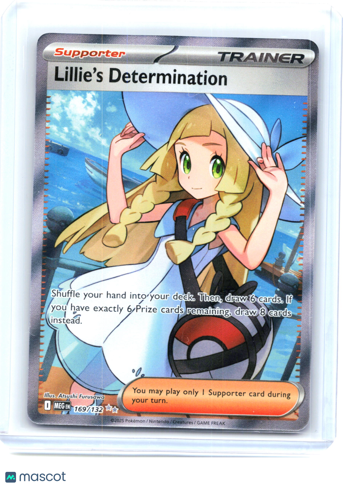 2025 Pokemon—Lillie's Determination #169/132 Mega Evolution—Ultra Rare Holo