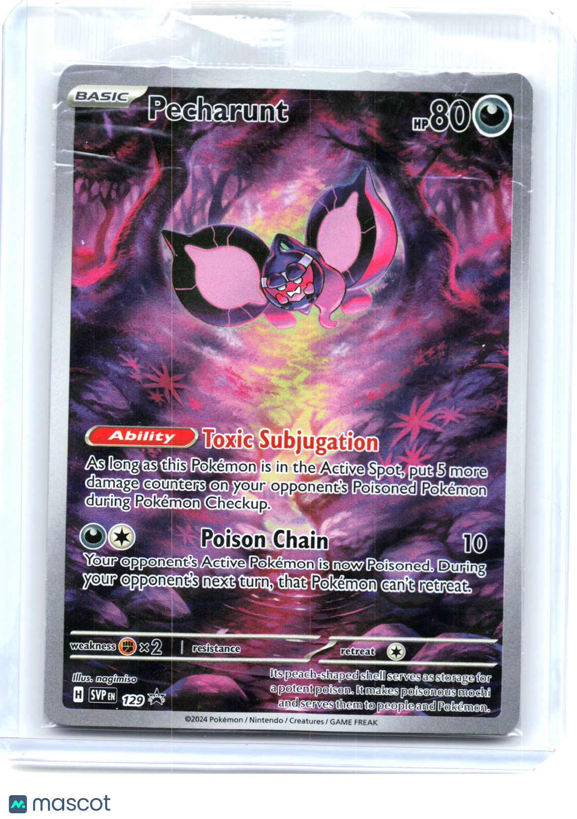 2024 Pokemon—Pecharunt 129 Scarlet & Violet Promos—Black Star Promo Holo(Sealed)