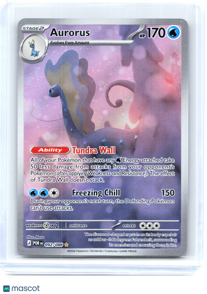 2026 Pokemon—Aurorus #92/88 Perfect Order—Illustration Rare Holo