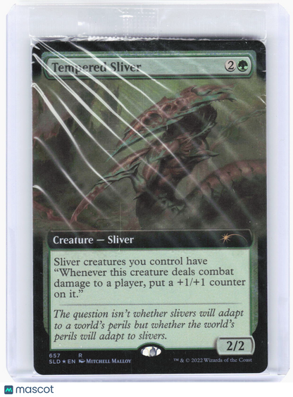 2022 Magic: The Gathering—Tempered Sliver (Ext Art)#657 (SLD)—Rare Foil (Sealed)