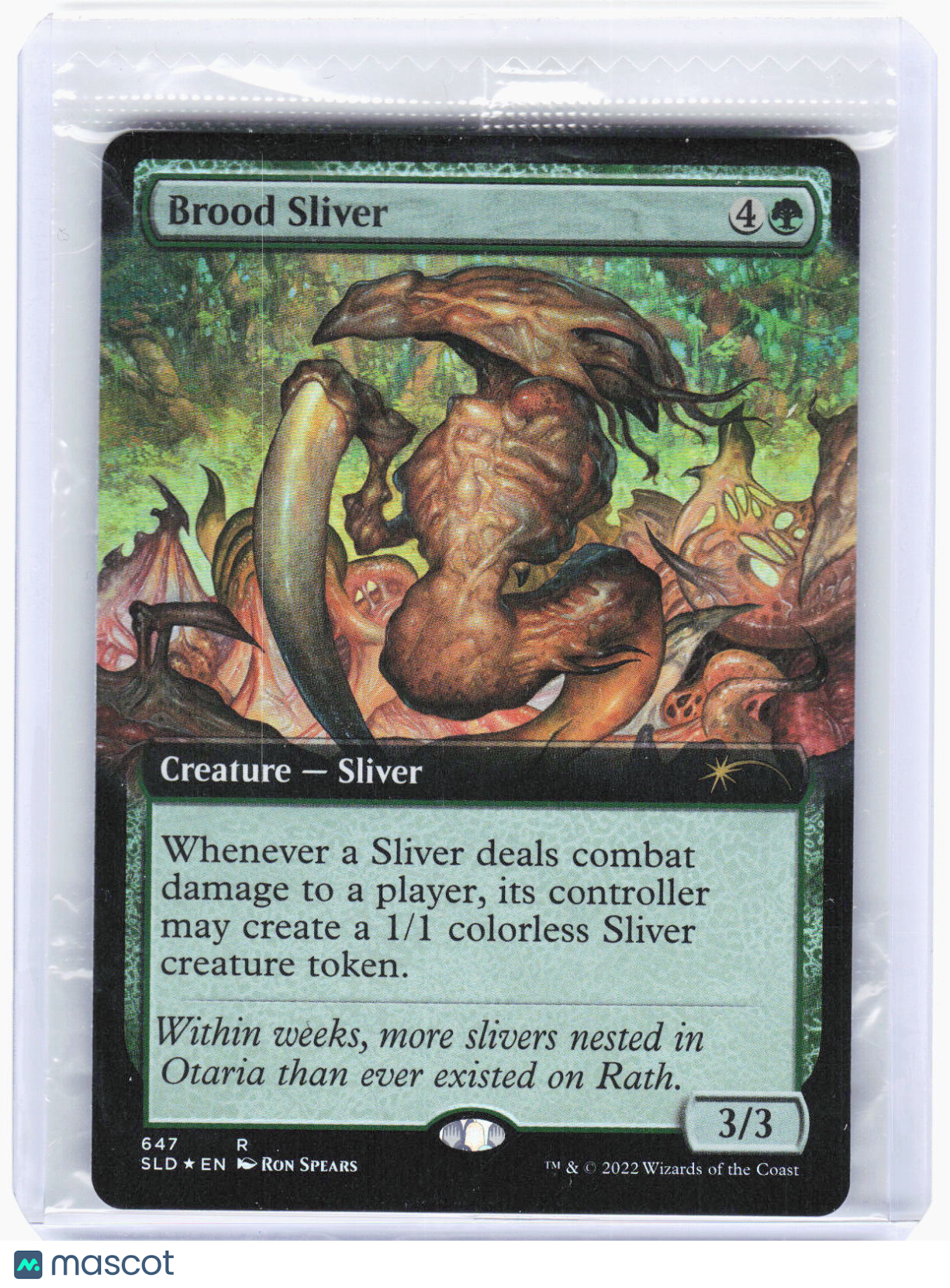 2022 Magic: The Gathering—Brood Sliver (Ext Art) #647 (SLD)—Rare Foil (Sealed)