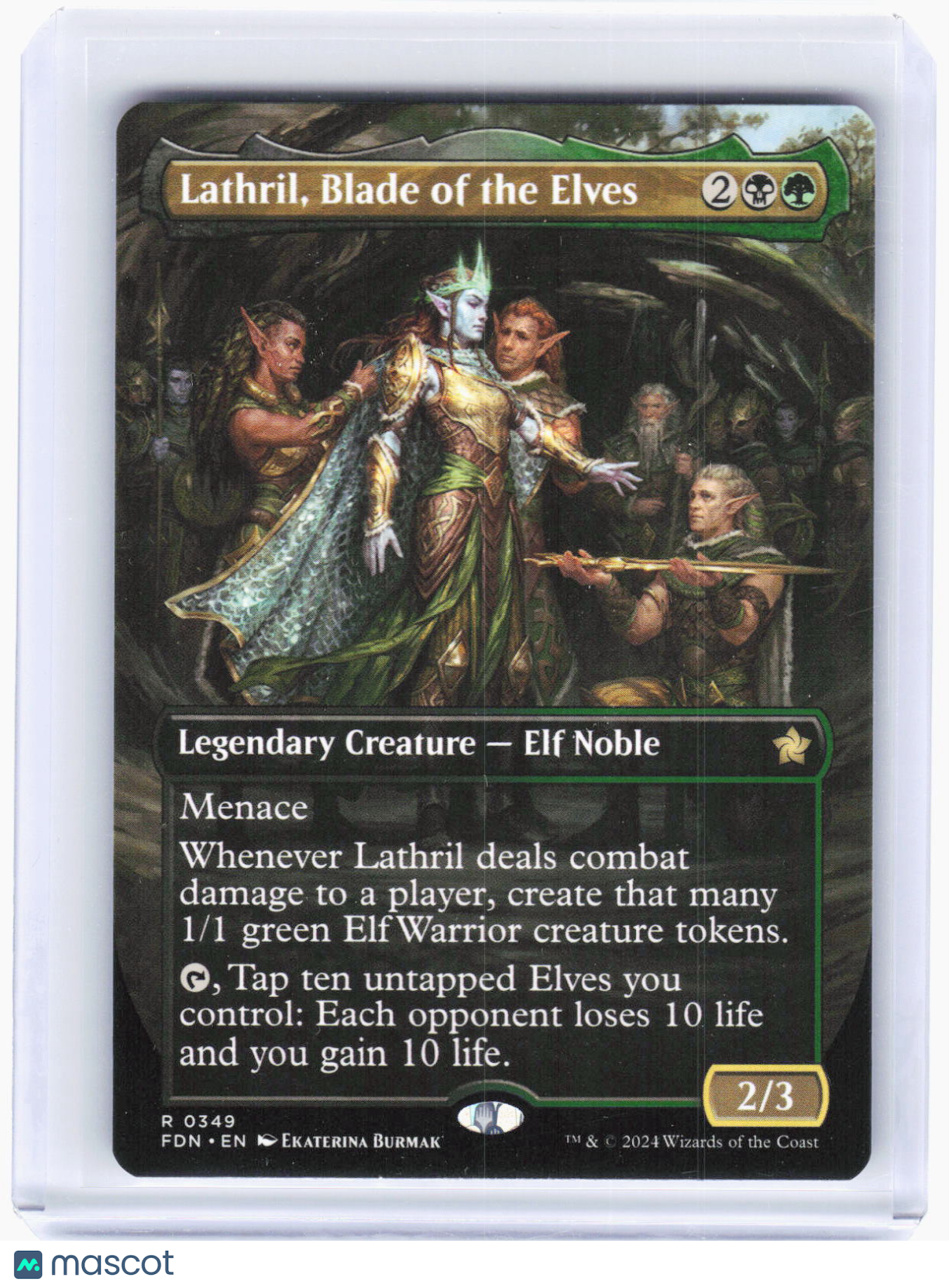 2024 Magic: The Gathering—Lathril, Blade of the Elves #349 (FDN)—Rare Non-Foil