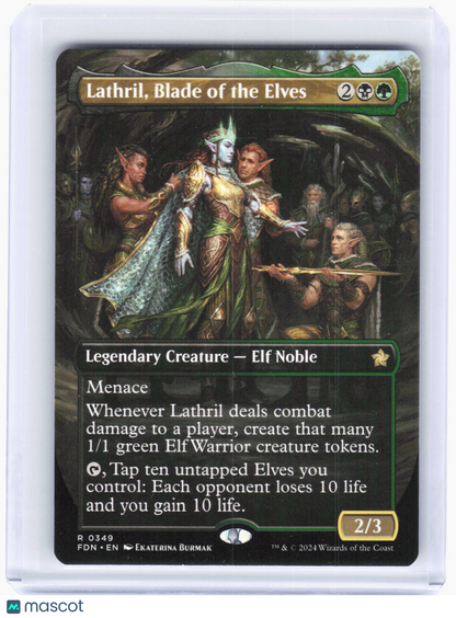 2024 Magic: The Gathering—Lathril, Blade of the Elves #349 (FDN)—Rare Non-Foil