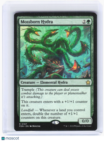 2024 Magic: The Gathering—Mossborn Hydra #107 Foundations—Rare Non-Foil