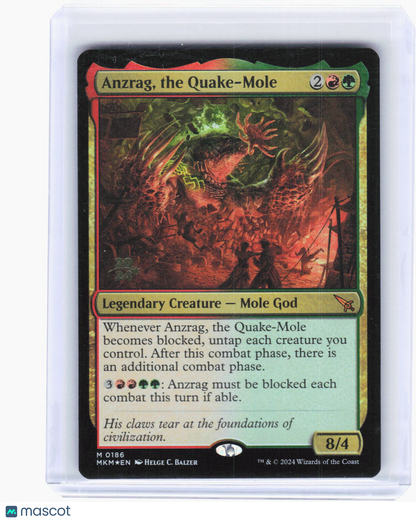 2024 Magic: The Gathering—Anzrag, the Quake-Mole #186 (PRE)—Mythic Foil