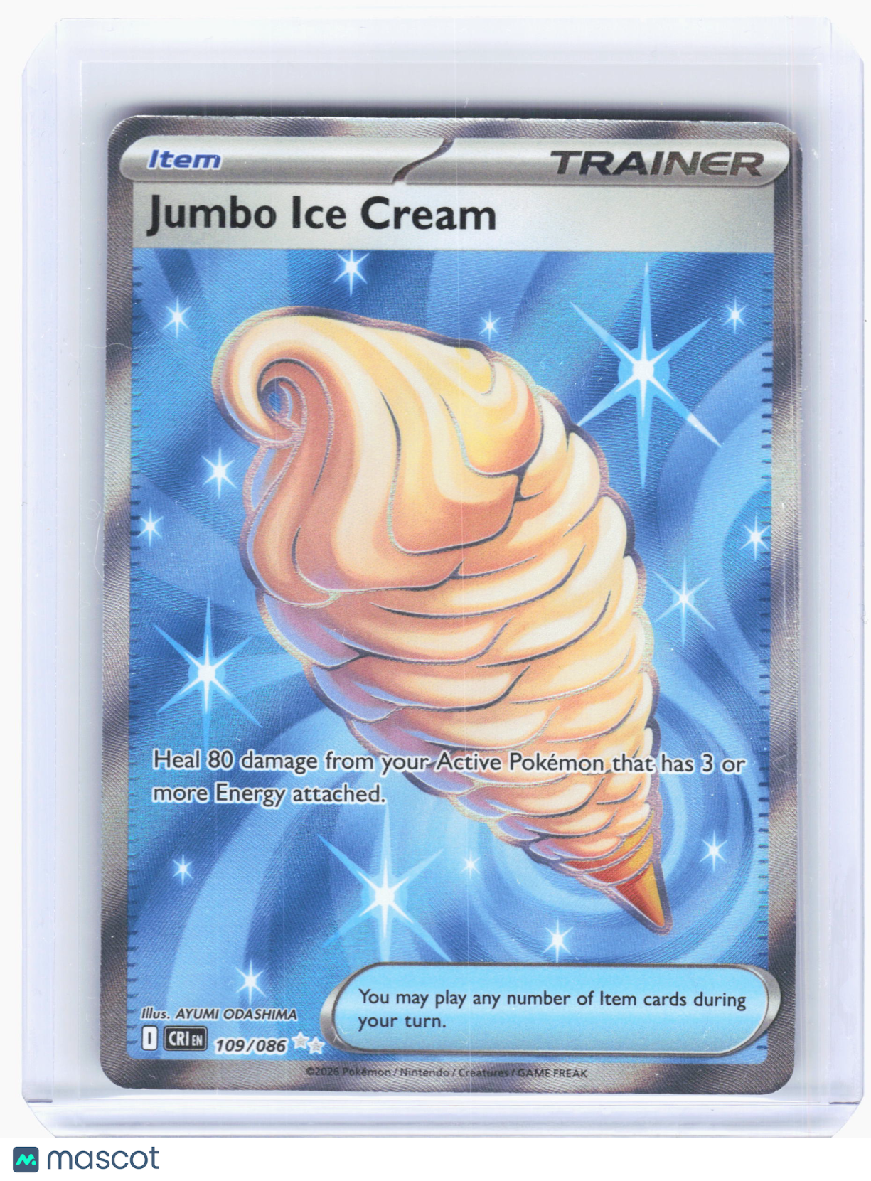 2026 Pokemon—Jumbo Ice Cream #109 Chaos Rising—Ultra Rare Holo