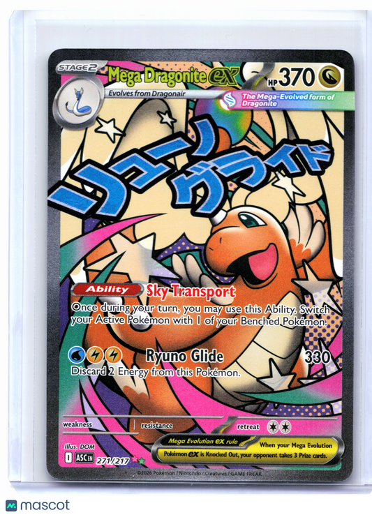 2026 Pokemon—Mega Dragonite ex #271/217 Ascended Heroes—Mega Attack Rare Holo