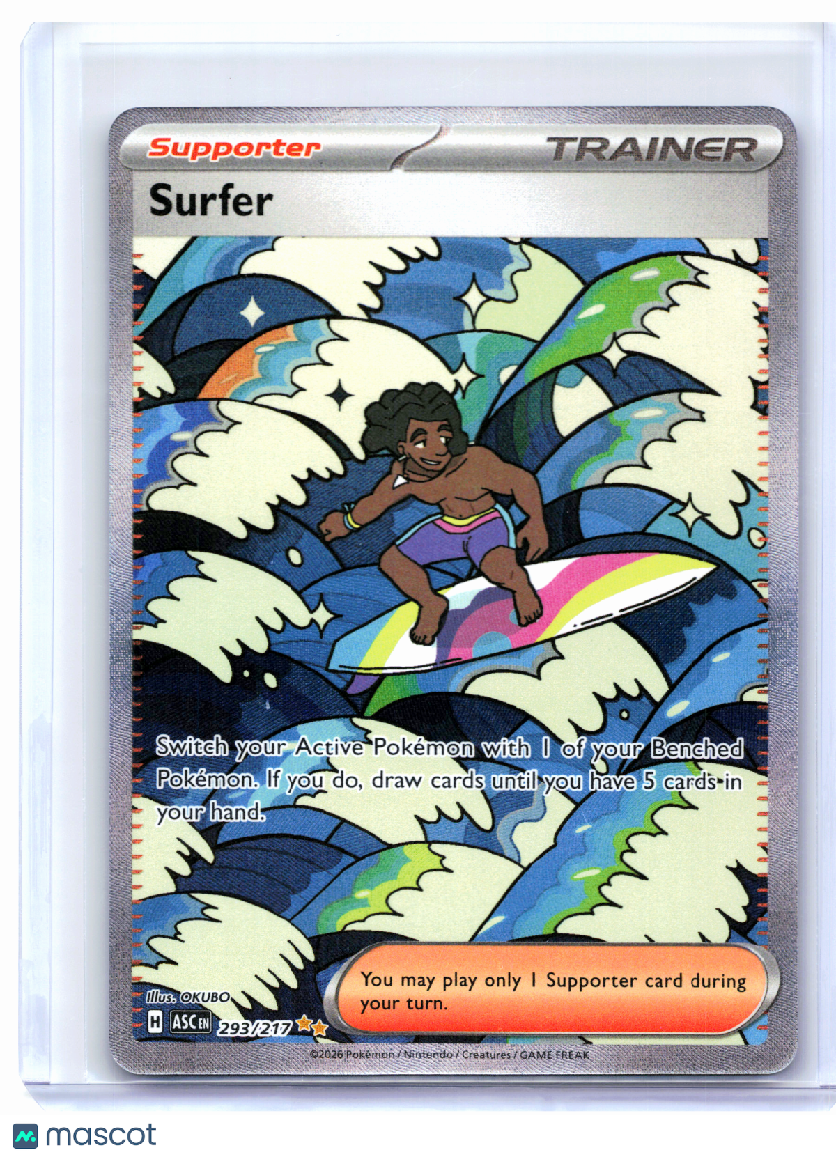 2026 Pokemon—Surfer #293/217 Ascended Heroes—Special Illustration Rare Holo