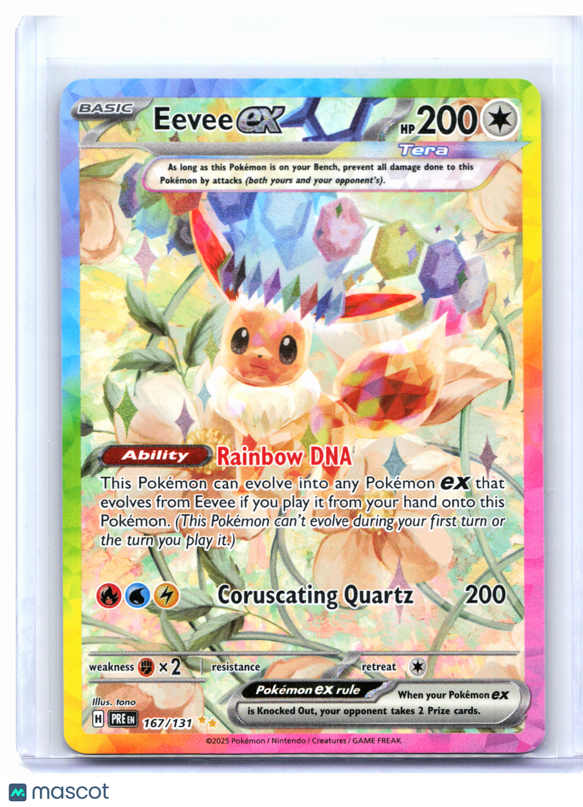 2025 Pokemon—Eevee ex #167/131 Prismatic Evolutions—Special Illustration Rare