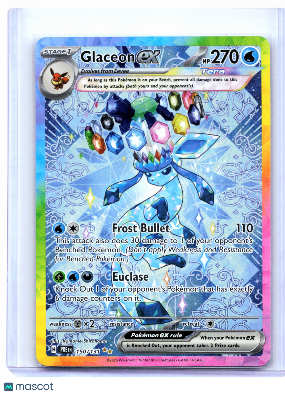 2025 Pokemon—Glaceon ex #150/131 Prismatic Evolutions—Special Illustration Rare