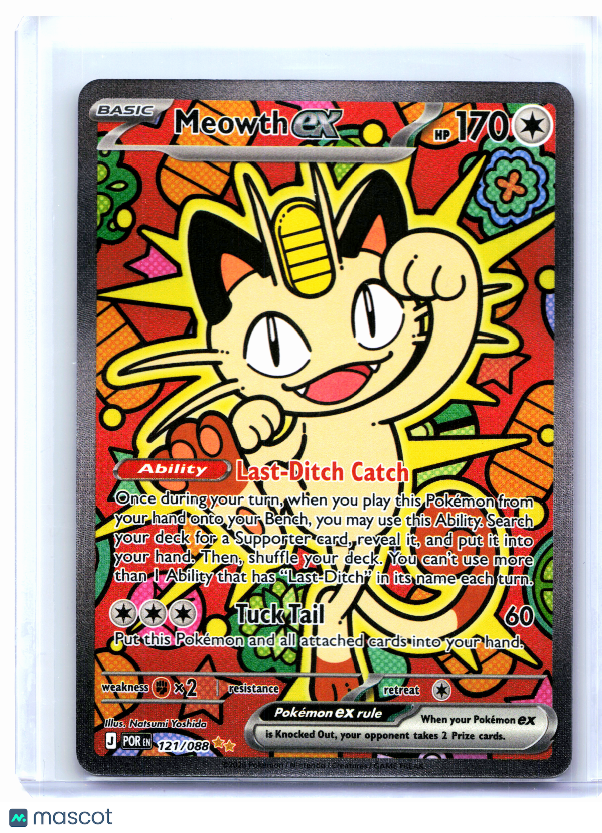 2026 Pokemon—Meowth ex #121/088 Perfect Order—Special Illustration Rare Holo