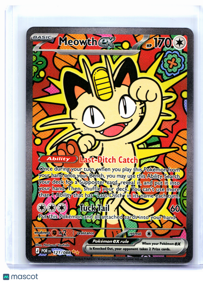 2026 Pokemon—Meowth ex #121/088 Perfect Order—Special Illustration Rare Holo