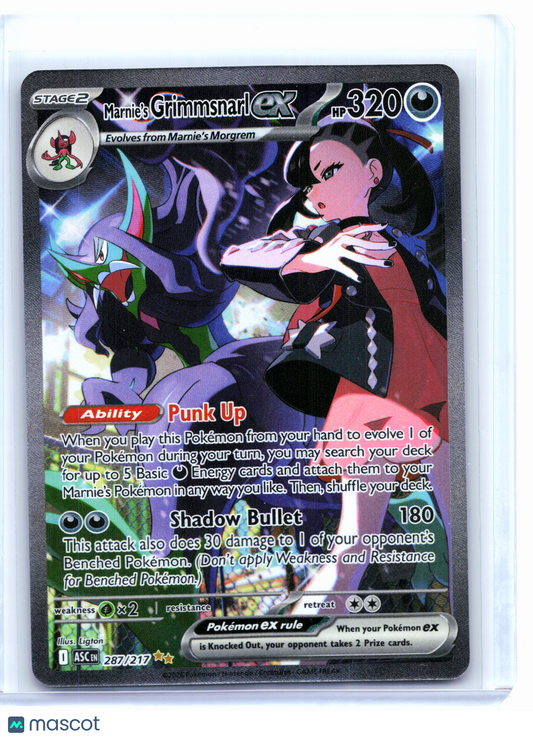 2026 Pokemon—Marnie's Grimmsnarl ex #287/217 Ascended Heroes—SIR Holo