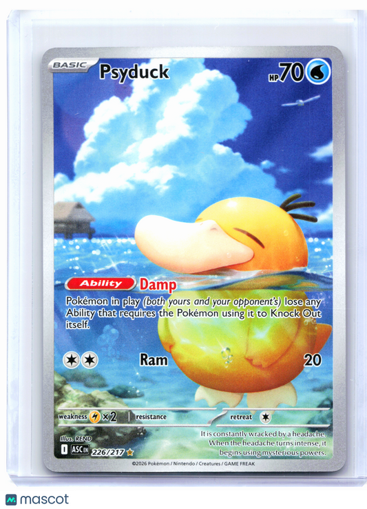 2026 Pokemon—Psyduck #226/217 Ascended Heroes—Illustration Rare Holo