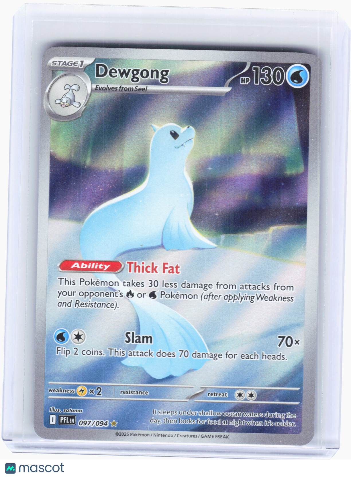 2025 Pokemon—Dewgong #97 Phantasmal Flames—Illustration Rare Holo
