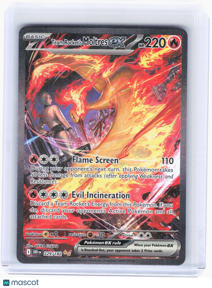 2025 Pokemon—Team Rocket's Moltres ex #229 Destined Rivals—SIR Holo